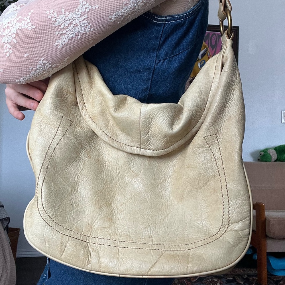 Frye banana yellow Leather Hobo Bag